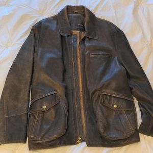 Rogue Distressed Thick Leather Moto Riding Jacket